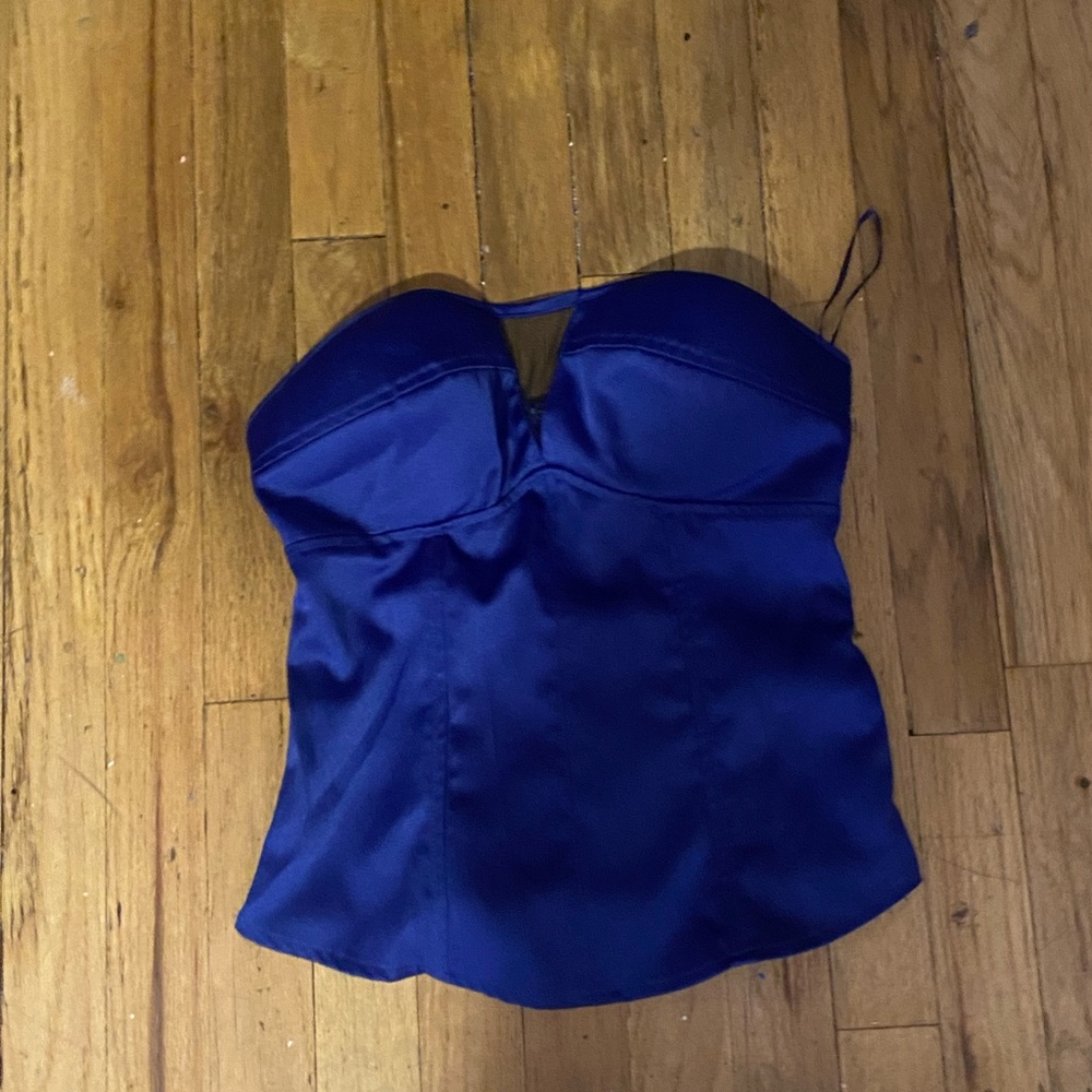 Charlotte Russe Midnight Blue Strapless Top